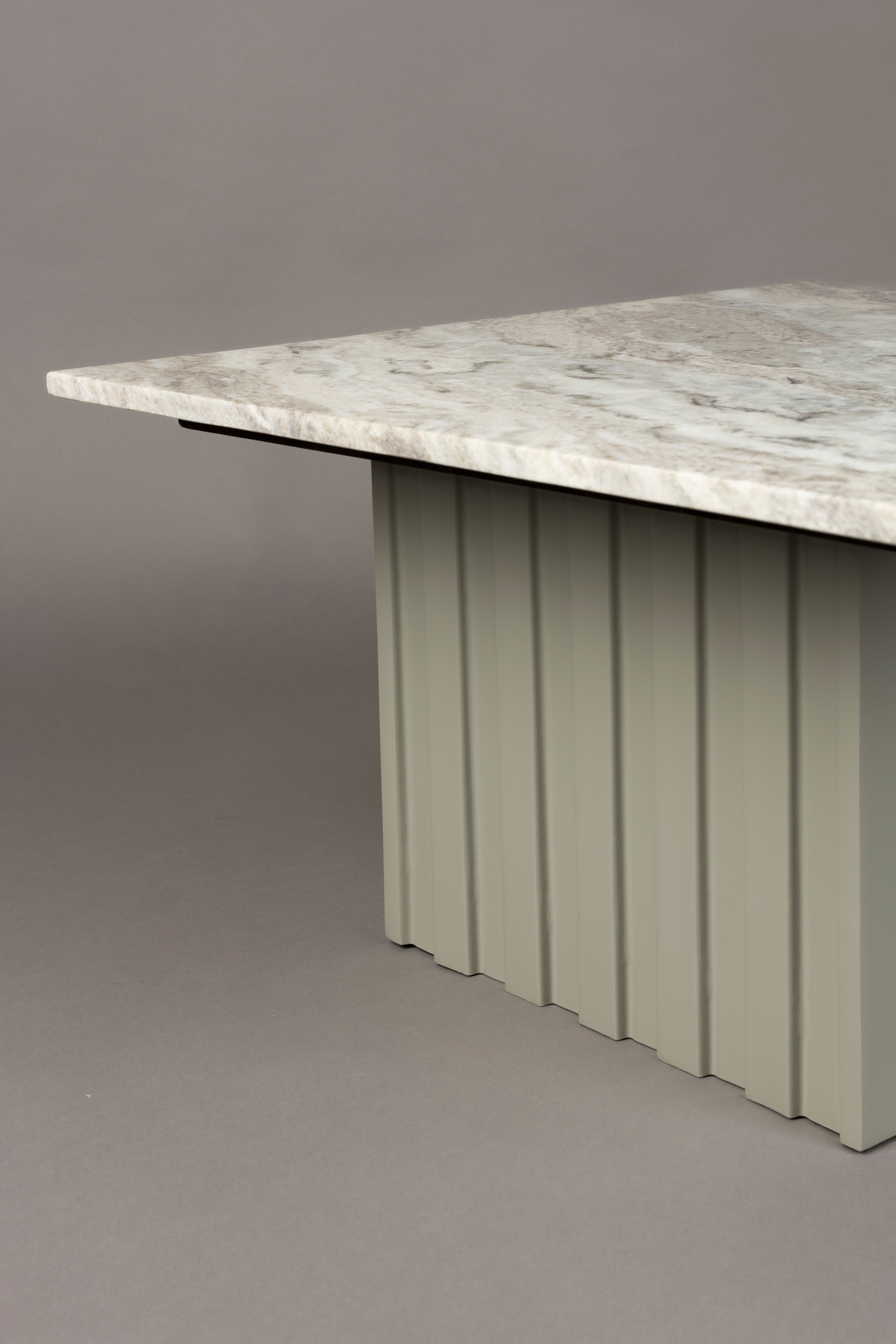 Dutchbone Clayton Grey Marble Square Coffee Table